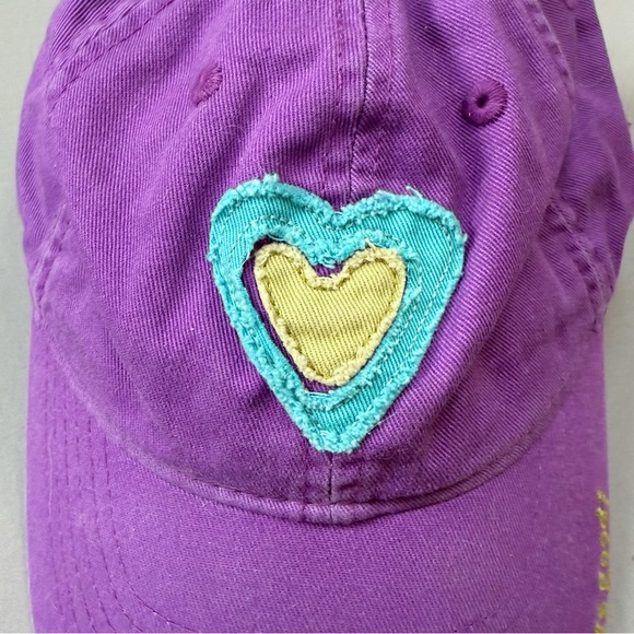 LIFE IS GOOD Purple Heart stitched baseball hat cap. - Picture 2 of 5